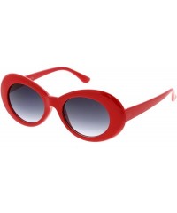 Goggle Retro Colorful Tapered Arms Neutral Colored Gradient Lens Oval Sunglasses 50mm - Red / Lavender - CH182AOR56M $19.35