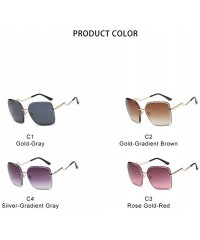 Rimless Square Rimless Sunglasses Women Luxury Brand Diamond Cut Sun Glasses Adult Alloy Personality Frame Eyegalsses - CT198...