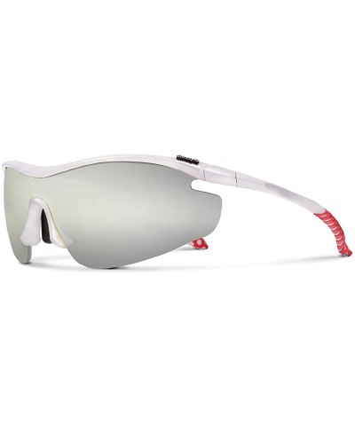 Sport Zeta Silver Road Cycling/Fishing Sunglasses with ZEISS P7020M Super Silver Mirrored Lenses - C018KN5KZ42 $36.43