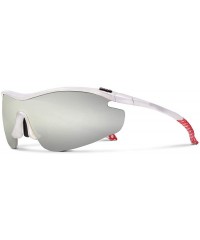 Sport Zeta Silver Road Cycling/Fishing Sunglasses with ZEISS P7020M Super Silver Mirrored Lenses - C018KN5KZ42 $21.07