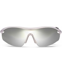 Sport Zeta Silver Road Cycling/Fishing Sunglasses with ZEISS P7020M Super Silver Mirrored Lenses - C018KN5KZ42 $33.36