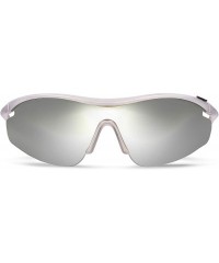 Sport Zeta Silver Road Cycling/Fishing Sunglasses with ZEISS P7020M Super Silver Mirrored Lenses - C018KN5KZ42 $21.07