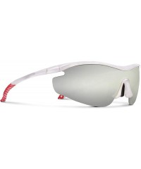 Sport Zeta Silver Road Cycling/Fishing Sunglasses with ZEISS P7020M Super Silver Mirrored Lenses - C018KN5KZ42 $33.36