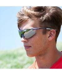 Sport Zeta Silver Road Cycling/Fishing Sunglasses with ZEISS P7020M Super Silver Mirrored Lenses - C018KN5KZ42 $33.36