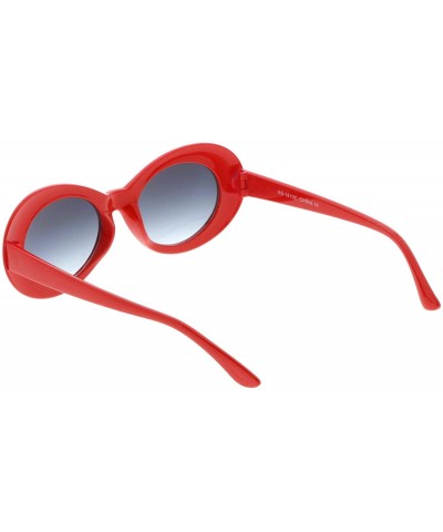Goggle Retro Colorful Tapered Arms Neutral Colored Gradient Lens Oval Sunglasses 50mm - Red / Lavender - CH182AOR56M $19.35