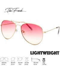 Round Classic Metal Frame Oceanic Color Lens Aviator Sunglasses Gift Box - 4-gold - CO185K3SSZW $10.45