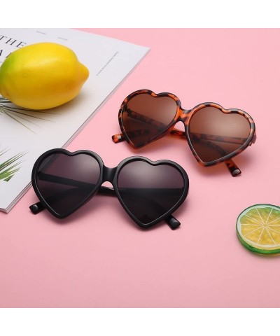 Sport Women Fashion Unisex Heart-Shaped Shades Sunglasses Integrated UV Glasses (Yellow) - Yellow - C618EK4G2G8 $7.63