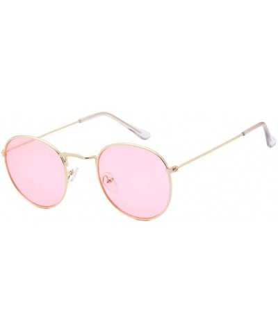 Round 8 Pack Round Hippie Sunglasses Style Circle Retro Metal Frame Glasses Party Reflective Mirror Lens - CH18R7KCHDR $9.61