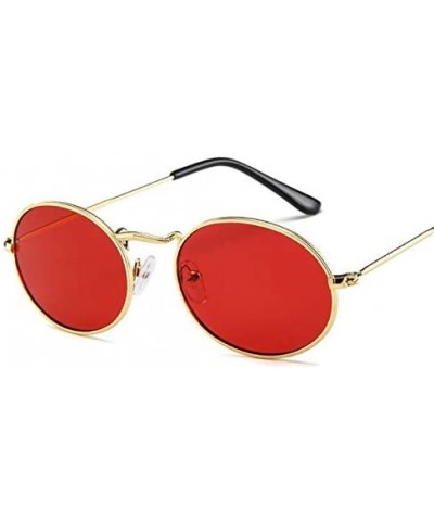 Oval Sunglasses Glasses Luxury Vintage - Black - CT198O6LING $25.75