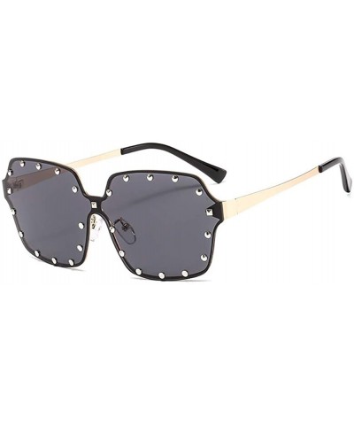 Goggle OVERSIZED Fashion Sunglasses-Gradient Shades Glasses Unisex-Polarized-Rimless - A - CA1905X0GRA $60.82