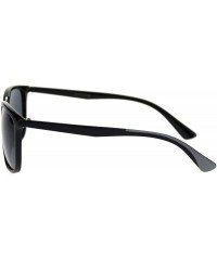 Rectangular Antiglare Polarized Lens Mens Rectangular Slick Designer Sunglasses - Black Silver Black - CV18S8DRKUR $14.00