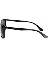 Rectangular Antiglare Polarized Lens Mens Rectangular Slick Designer Sunglasses - Black Silver Black - CV18S8DRKUR $23.87