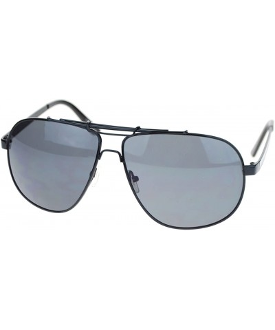 Aviator Mens Designer Fashion Sunglasses Metal Square Aviators - Black - C311SFUY8HZ $19.65