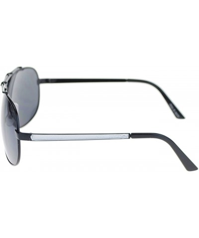 Aviator Mens Designer Fashion Sunglasses Metal Square Aviators - Black - C311SFUY8HZ $8.88