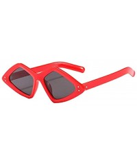 Cat Eye Unisex Lightweight Irregular Fashion Sunglasses - Mirrored Polarized Lens Eyeglasses-Cat Eye Eyewear - CV18SXN887D $8.89