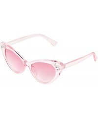 Oversized Vintage Cateye Rhinestone Sunglasses for Women Retro Narrow Small Sun Glasses - Pink - CO18SCTI6SO $7.10