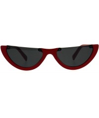 Cat Eye Womens Gothic Crop Top Plastic Cat Eye Plastic Sunglasses - Red Black - CM18CC7E4AY $8.05