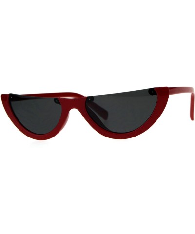 Cat Eye Womens Gothic Crop Top Plastic Cat Eye Plastic Sunglasses - Red Black - CM18CC7E4AY $8.05