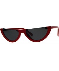 Cat Eye Womens Gothic Crop Top Plastic Cat Eye Plastic Sunglasses - Red Black - CM18CC7E4AY $8.05