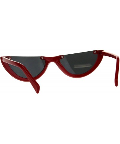 Cat Eye Womens Gothic Crop Top Plastic Cat Eye Plastic Sunglasses - Red Black - CM18CC7E4AY $8.05