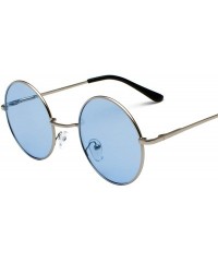 Round Women Classic Retro Cute Round Sunglasses Men Vintage Big Luxury Mirror Sun Glasses Oversized - 6 - CP198ZQIRM6 $39.54