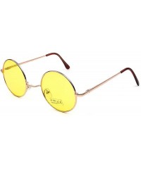 Round Women Classic Retro Cute Round Sunglasses Men Vintage Big Luxury Mirror Sun Glasses Oversized - 6 - CP198ZQIRM6 $39.54