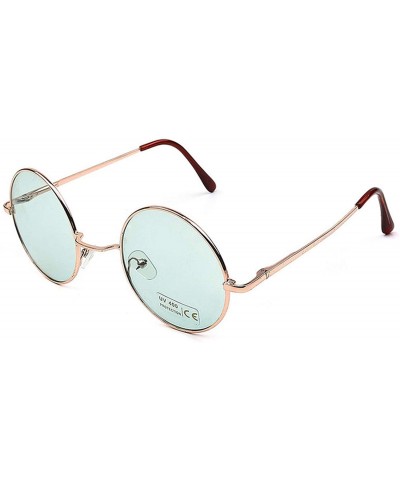 Round Women Classic Retro Cute Round Sunglasses Men Vintage Big Luxury Mirror Sun Glasses Oversized - 6 - CP198ZQIRM6 $39.54