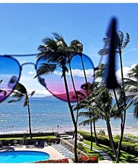 Aviator 12 Pieces Wholesale Aviator Sunglasses Two Tone Color Lens Gold Metal Frame - 064-blue-pink-12 Pairs - CI18LL8SS3O $1...