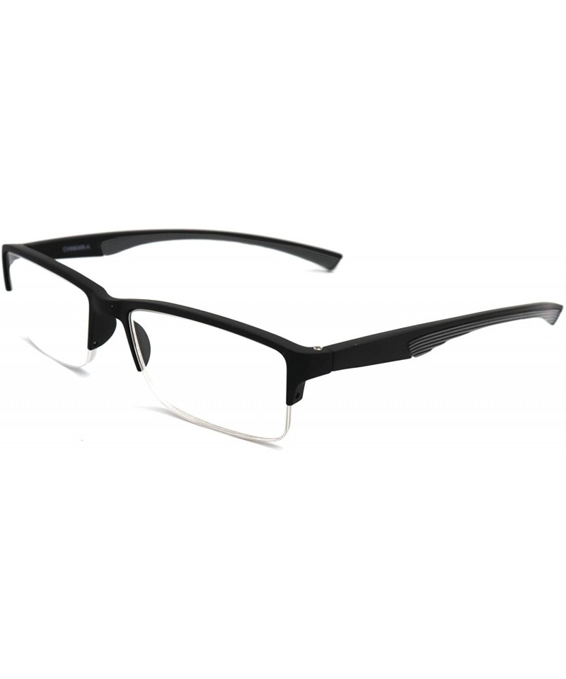 Rectangular 6904 SECOND GENERATION Semi-Rimless Flexie Reading Glasses NEW - A6 Grey - CY18WXDODT8 $16.73