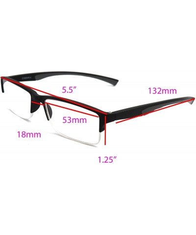 Rectangular 6904 SECOND GENERATION Semi-Rimless Flexie Reading Glasses NEW - A6 Grey - CY18WXDODT8 $16.73