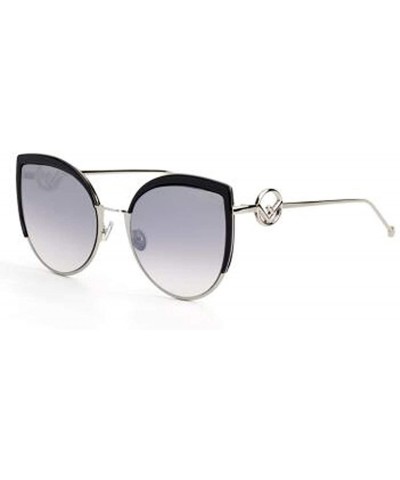 Aviator Big box cat eye sunglasses- 2019 new sunglasses fashion sunglasses - D - CC18S8IQXIO $44.47