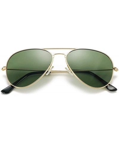 Aviator Classic Polarized Aviator Sunglasses for Men Women Mirrored UV400 Protection Lens Metal Frame - CQ18S68DL6H $10.45