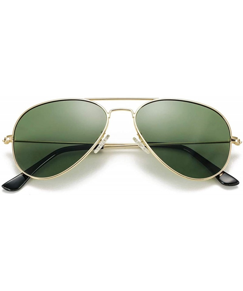 Aviator Classic Polarized Aviator Sunglasses for Men Women Mirrored UV400 Protection Lens Metal Frame - CQ18S68DL6H $10.45