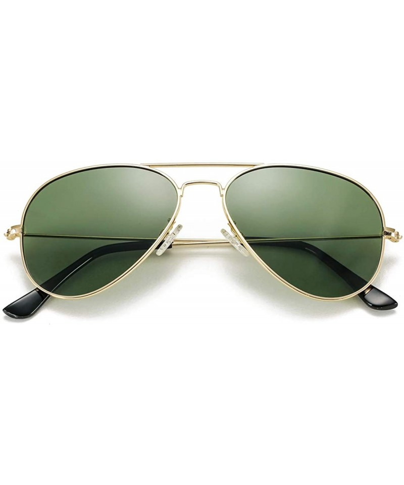 Aviator Classic Polarized Aviator Sunglasses for Men Women Mirrored UV400 Protection Lens Metal Frame - CQ18S68DL6H $23.44
