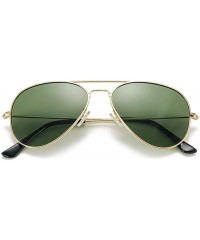 Aviator Classic Polarized Aviator Sunglasses for Men Women Mirrored UV400 Protection Lens Metal Frame - CQ18S68DL6H $23.44