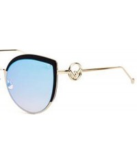 Aviator Big box cat eye sunglasses- 2019 new sunglasses fashion sunglasses - D - CC18S8IQXIO $44.47