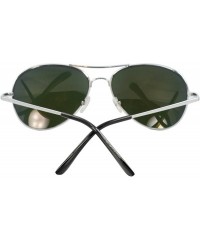 Aviator SVRORMR Pilot Fashion Aviator Sunglasses Silver Black Frame Orange Mirror Lenses for Men and Women - C01197GYI4J $8.67