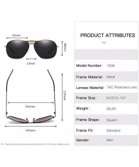 Aviator Sunglasses- men's box sunglasses- polarized driver's glasses - D - CX18QR758T5 $27.65