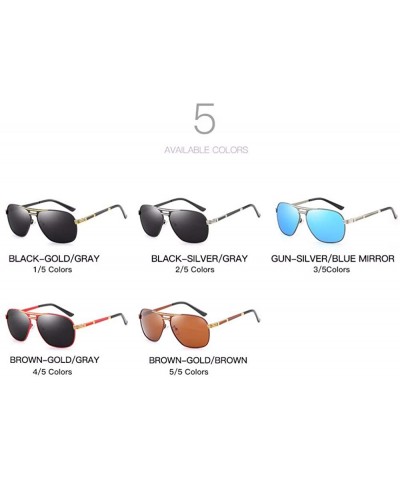 Aviator Sunglasses- men's box sunglasses- polarized driver's glasses - D - CX18QR758T5 $27.65