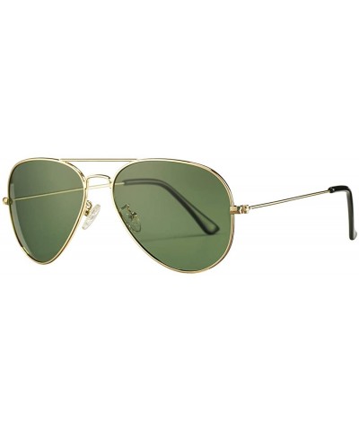 Aviator Classic Polarized Aviator Sunglasses for Men Women Mirrored UV400 Protection Lens Metal Frame - CQ18S68DL6H $23.44