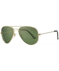 Aviator Classic Polarized Aviator Sunglasses for Men Women Mirrored UV400 Protection Lens Metal Frame - CQ18S68DL6H $24.39