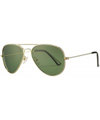 Aviator Classic Polarized Aviator Sunglasses for Men Women Mirrored UV400 Protection Lens Metal Frame - CQ18S68DL6H $23.44