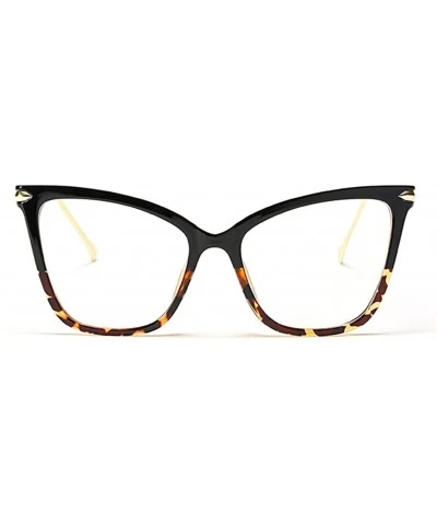 Cat Eye Women's Cat Eye Oversized Sunglasses Clear Lens Sun Protection Glasses Retro Classic Party Eyewear - CR18D7DTSS3 $24.47