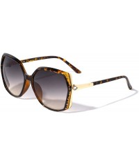 Butterfly Rhinestone Geometric Butterfly Fashion Sunglasses - Brown - C5196MRZ3L6 $15.26