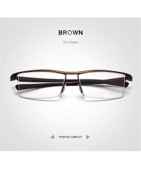 Square Men Women Elegant Office Flat Sunglasses with Square Frame for Daily Working Studying - Brown - C918YLHZ9IN $9.79