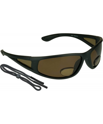 Shield Fishing Polarized Bifocal Sunglasses +1.25 Tortoise Brown Lens for Mens Side Shield for Fisherman - CL192E0HI3U $25.78