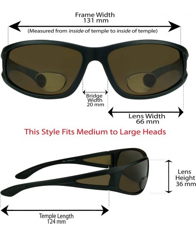 Shield Fishing Polarized Bifocal Sunglasses +1.25 Tortoise Brown Lens for Mens Side Shield for Fisherman - CL192E0HI3U $12.01