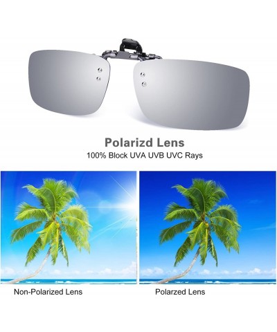 Sport Polarized Clip-on Flip up Metal Clip Sunglasses Lenses Glasses Driving Fishing Outdoor Sport - C511PD7UR4B $8.96