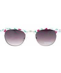 Round Womens Cutie Fruit Print Half Horn Rim Sunglasses - Cherry - C111YAXL69X $10.28