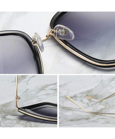 Square 2019 New Er Cateye Sunglasses Women Vintage Metal Glasses Mirror Retro Lunette De Soleil Femme UV400 - Tea - C3198AHKG...